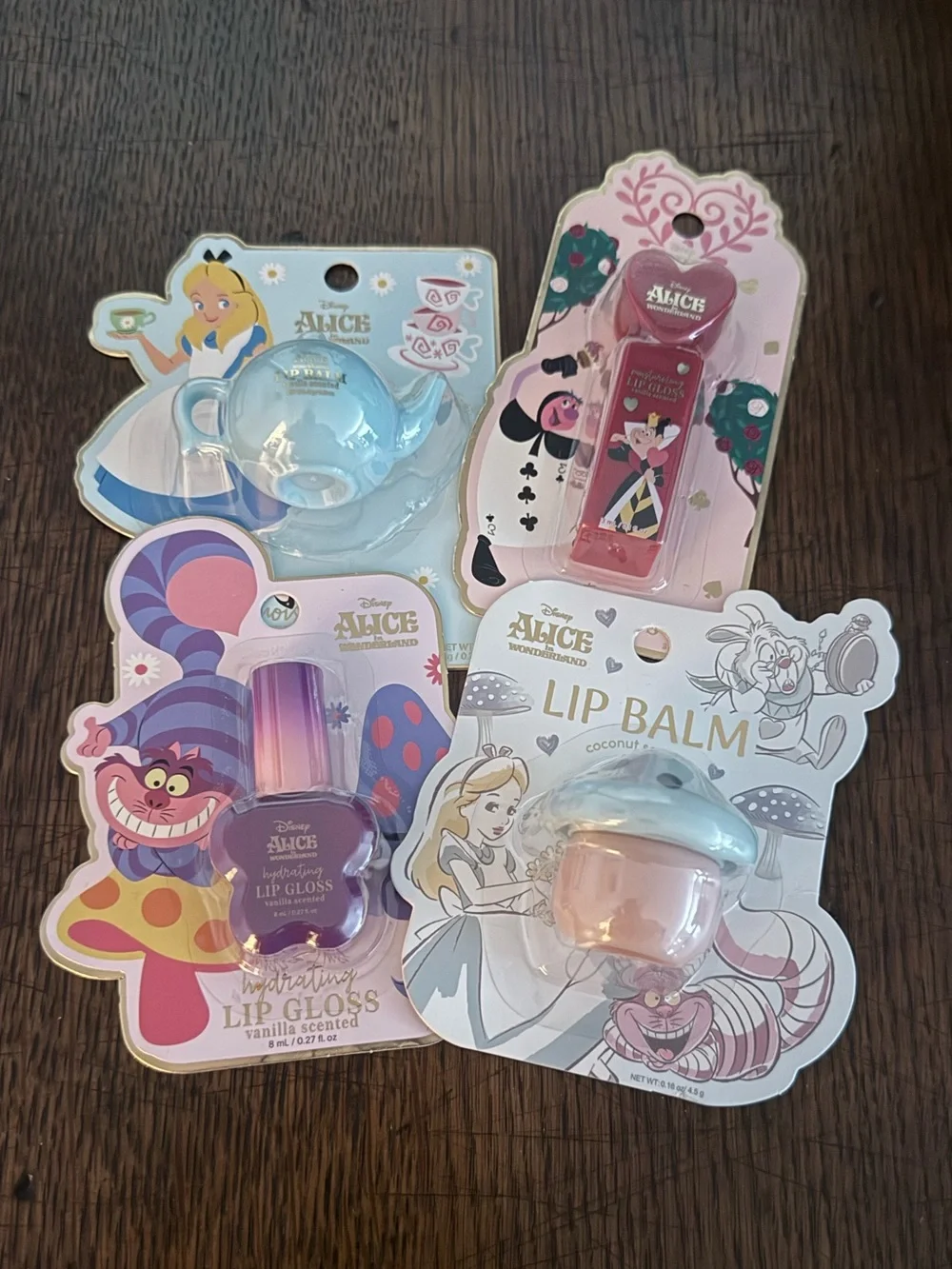 Disney Alice in Wonderland Lip Balm & Gloss Set | NWT